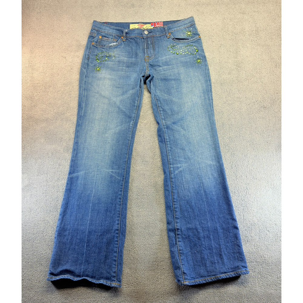7 For All Mankind Womens Bootcut Jeans Blue Size 31 Denim "The Great China Wall"